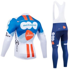 Completo Maglia ML + Pantaloncino con bretelle ML 2024 Team DSM Blu